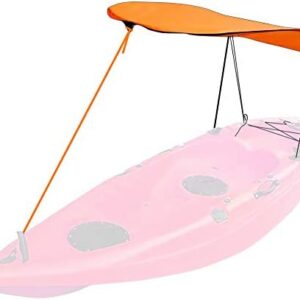FEPITO Kayak Boat Canoe Toldo Parasol para una Sola Persona （Naranja）