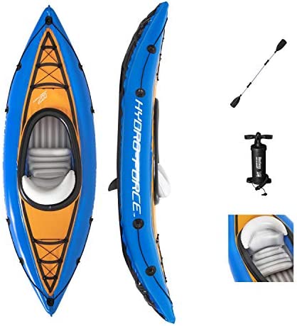 Bestway Hydro Force Cove Champion - Inflable - 1 Persona - con Bomba y Paleta - Azul