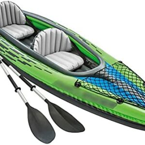 Priority Culture Kayak Hinchable Apto para 2 Personas Canoa para Mar Apto para Salir Al Mar Y Pescar Piragua Inflable con Cojín (Color : Green, Size : 351 * 76cm)