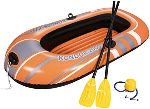 zinhsq Bote Inflable Ninos, Barca Hinchable Bote Inflable Kayak, Hinchable para Adultos EmbarcacióN NeumáTica De 1 a 2 Personas Jugar En Los RíOs O Los Lagos,145x84x38cm