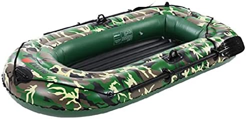 ZXQZ Kayac, Kayak Inflable de Camuflaje, Bote de pontón de balsa de 2/3/4 Personas con Paleta de Cuerda de Bomba, Aplicar al mar, Lago en Verano (Size : 198cm)