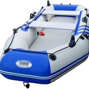 Kayak Hinchable con Hélice De Aleación De Aluminio Canoa Apto para 2-3 Personas Kayak De Mar Rigido Apto para Salir Al Mar Y Jugar En La Costa (Color : Blue+Gray, S : 300cm)