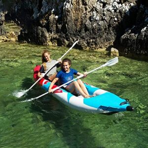 2 Persons Kayak Inflatable Boat Canoe for Adults Raft Dinghy with Robust PVC Outer Shell Straps for Fastening Luggage Perfect for Fishing Rafting Water Sports