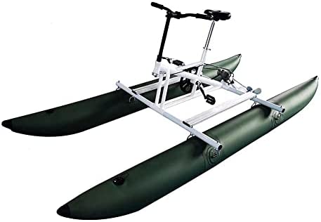 ROSG Pedal Drive Fishing Kayak Inflatable Kayak Bikeboat for Lake Water Sports Kayaks Sea Pedal Bicycle Boat 441lbs Load Bearing Capacity