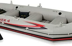 SXSGSM Barco Inflable para Cuatro Personas, Barco de Pesca, Bomba de Remo de Goma Adecuada para Pesca y Ocio, Kayak Inflable