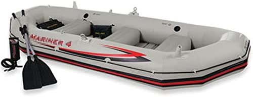 SXSGSM Barco Inflable para Cuatro Personas, Barco de Pesca, Bomba de Remo de Goma Adecuada para Pesca y Ocio, Kayak Inflable