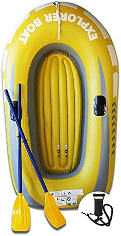 Spacmirrors Kayak Canoa Boat Set, Rafting Inflable Dinghy Tender Pontoon Boat, Kayak Boat Inflable, con Palas Y Bomba De Aire, para Niños Adultos Deportes Acuáticos