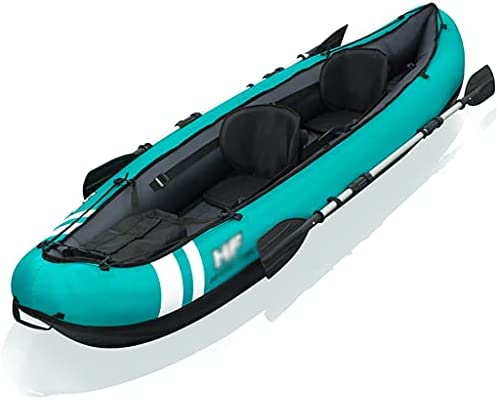 ZXQZ Kayak Kayak Inflable, Juego de Canoa Plegable para 2 Personas, Bote de Goma para Deportes Acuáticos, Balsa de Pesca En El Mar para Adultos