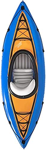 Spacmirrors Kayak Inflable, Kayak de Pesca portátil, Incluye Paleta de Doble Cara, Cuerda de Agarre y Bomba Manual
