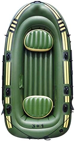 Kayak Inflable Kayak Deportivo Bote de Goma Inflable Cómodo Kayak Ocio Barco Plegable 2-4 Personas Marina Deportes Pesca Aventura Grueso PVC Resistente Al Desgaste Plástico 265 * 130 * 46cm Verde