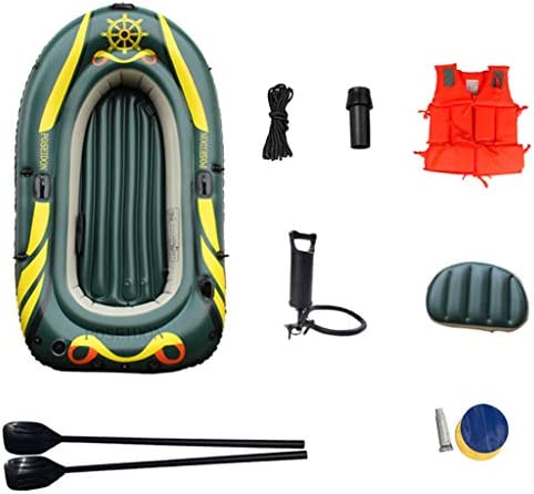 Bote Inflable para Excursiones para 2 Personas con 2 Remos Y Bomba de Aire de Alto Rendimiento: Pescador Y Descanso Recreativo En La Isla de Kayak de Pesca de Peso Ligero.
