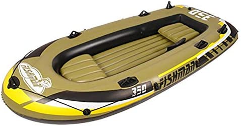SHZJ 3 + 1 Persona Kayak Inflable, Kayak Accesorios Paletas Carros Portaequipajes Cubierta De Ancla Correas De Correa Bomba De Pesca Kit Varilla Guantes