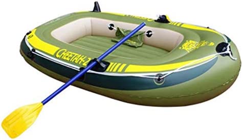 Bote de Goma for Kayak Plegable - Juego de Kayak Inflable for 2 Personas con Bote Inflable Y 2 Remos de Plástico - El Pescador Y El Recreativo Se Sientan En El Kayak de Pesca Liviano Superior