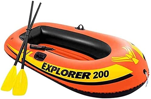 ZXQZ Kayak Bote Inflable, Kayak de Pesca Inflable para 2/3 Personas, Barco Inflable de Buceo A La Deriva con 2 Palas Y Bomba Manual (Color : 2-Person Boat)