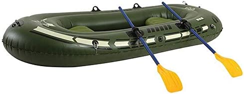Kayak Inflable Kayak Deportivo Bote Al Aire Libre Cómodo Kayak Ocio Barco Plegable 2-3 Personas Barco Inflable Marina Deportes Pesca Aventura Grueso Plástico PVC 240 * 125 * 55 Cm Verde