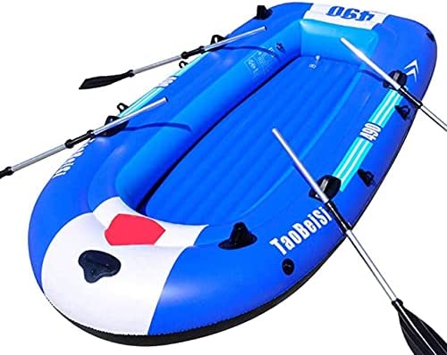 Spacmirrors Kayak para Dos Personas, Kayak de Bote Inflable Ligero, para 2 Adultos, Bote de Pesca de río, Bote de balsa, Deportes acuáticos, Deportes acuáticos Azules