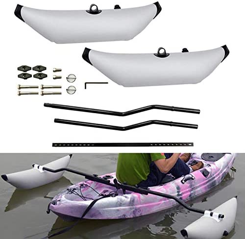 HENGGE Deportes Acuáticos Kayak PVC Inflable Outrigger Kayak Canoa Barco De Pesca Float Float Kit Kayak Estabilizador,Gris