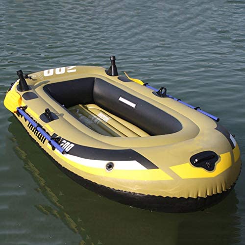 Kayak Hinchable, Barca Hinchable con Remos, Bote De Pesca De Bote Inflable para 3 Personas Resistente De PVC, Soporte hasta 250 KG