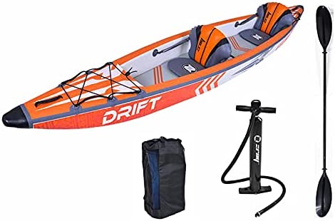 Zray Kayak Drift – Kayak Inflable – para 2 Personas – 100% Dropstitch – 426 x 81 cm – Naranja