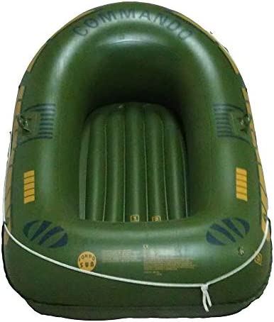 Kayak Inflable Kayak Deportivo Bote Al Aire Libre Cómodo Kayak Ocio Barco Plegable 1-2 Personas Barco Inflable Marina Deportes Pesca Aventura Plástico PVC Grueso 190 * 142 * 30 Cm Verde