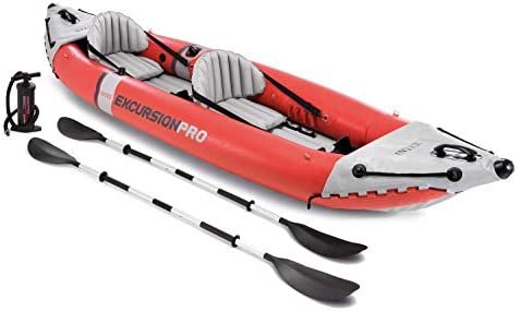 INTEX Kayak Hinchable Excursion Pro Remo + hinchador