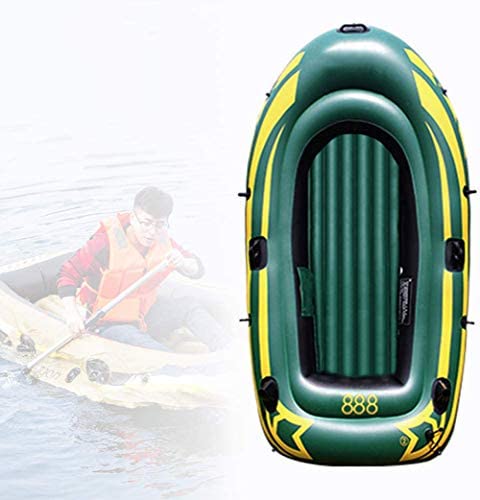 JFSKD Kayaks Hinchables, Bote Inflable para 4 Personas, Kayak Inflable Plegable De PVC, Soporte De Carga De 260 Kg, con 2 Soportes De Paleta para Pesca, Buceo