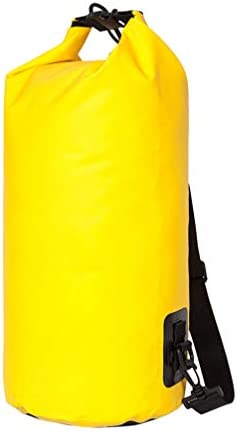 CLISPEED Bolsa Inflable de PVC de 10 L Bolsas de Equipo Impermeables Tela de Malla Al Aire Libre Boya Deportiva para Canotaje Kayak Pesca Rafting Natación Camping Rescate (Amarillo)