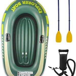 LXDDP Juego Bote Inflable PVC Bote Goma Bote Kayaks para niños Adultos para Pesca a la Deriva al Aire Libre Piscina Viaje Bote Inflable Adecuado para 2 Personas/1 Persona, 188x114cm