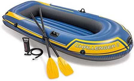 LXDDP Kayak Inflable 2 Personas 236 cm * 114 cm * 41 cm, Bote Inflable recreativo al Aire Libre y Canoa con Paleta y Bomba Aire